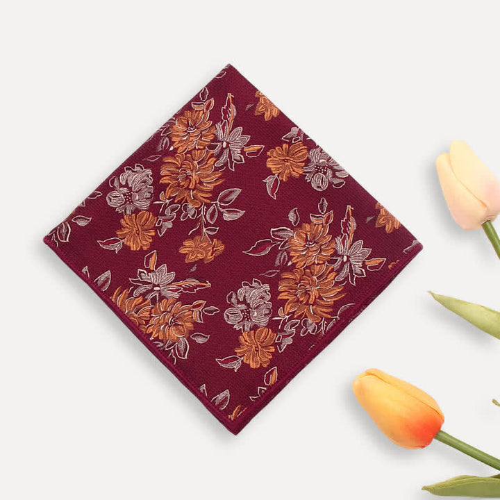 Herrenkrawatte mit Chrysanthemen-Blumenmuster für den Freizeitbereich