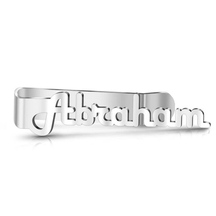 Benutzerdefinierte Ihren Namen Business Hochzeit Zubehör Metall Krawatte Bar - Silber - image 6