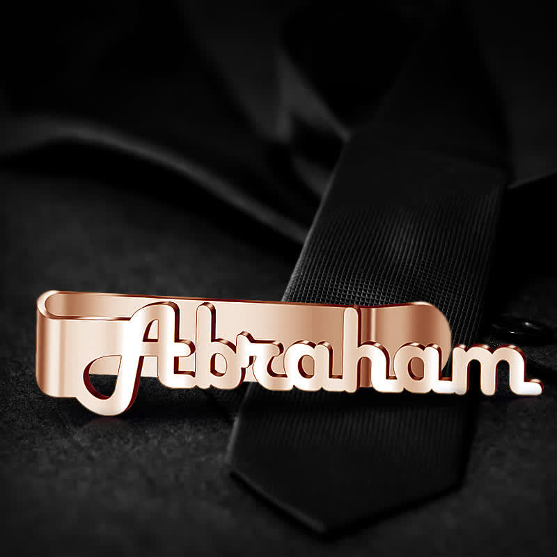 Benutzerdefinierte Ihren Namen Business Hochzeit Zubehör Metall Krawatte Bar