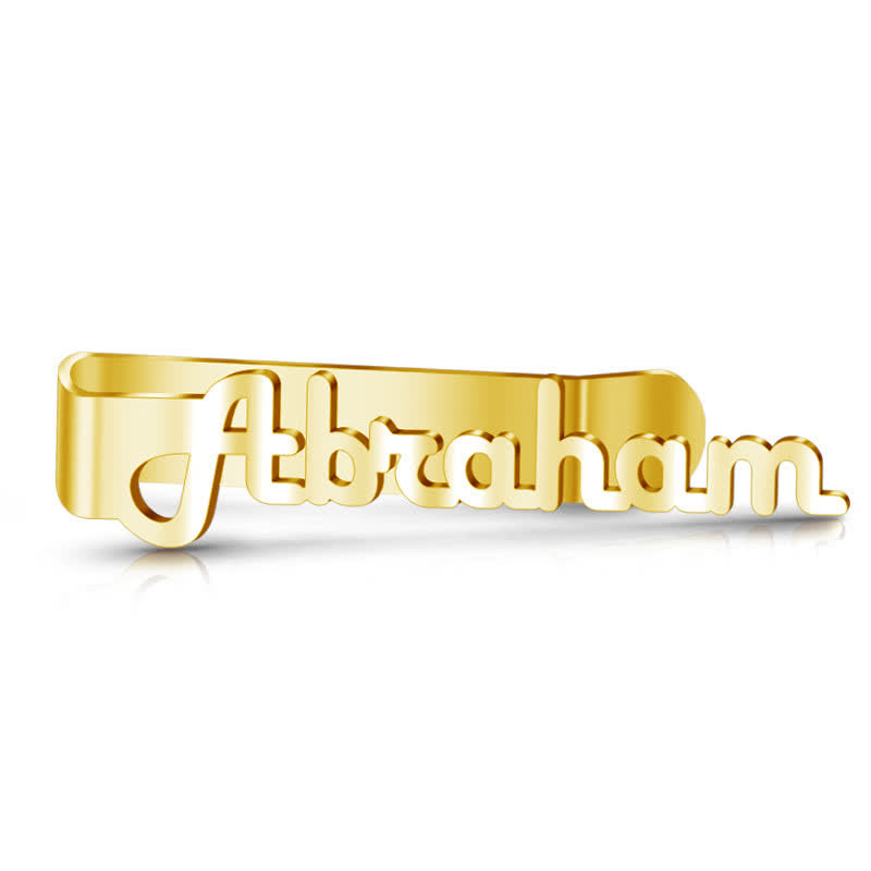 Benutzerdefinierte Ihren Namen Business Hochzeit Zubehör Metall Krawatte Bar