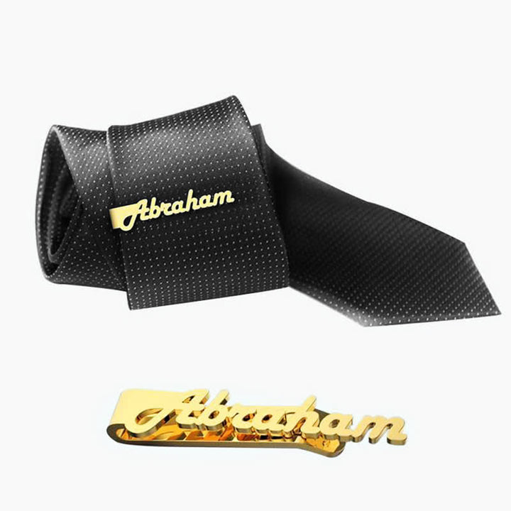 Benutzerdefinierte Ihren Namen Business Hochzeit Zubehör Metall Krawatte Bar - image 0