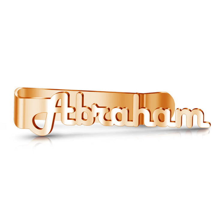 Benutzerdefinierte Ihren Namen Business Hochzeit Zubehör Metall Krawatte Bar - Roségold - image 4
