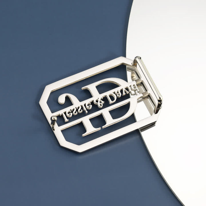 Benutzerdefinierter Name & Initialen Silber DIY Schnalle Ledergürtel
