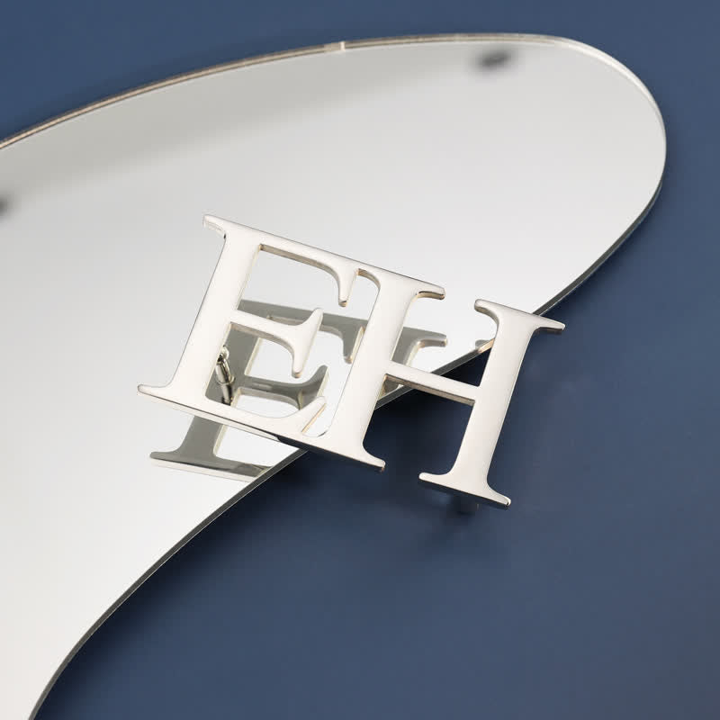 Benutzerdefinierte große Initialen Silber DIY Schnalle Ledergürtel