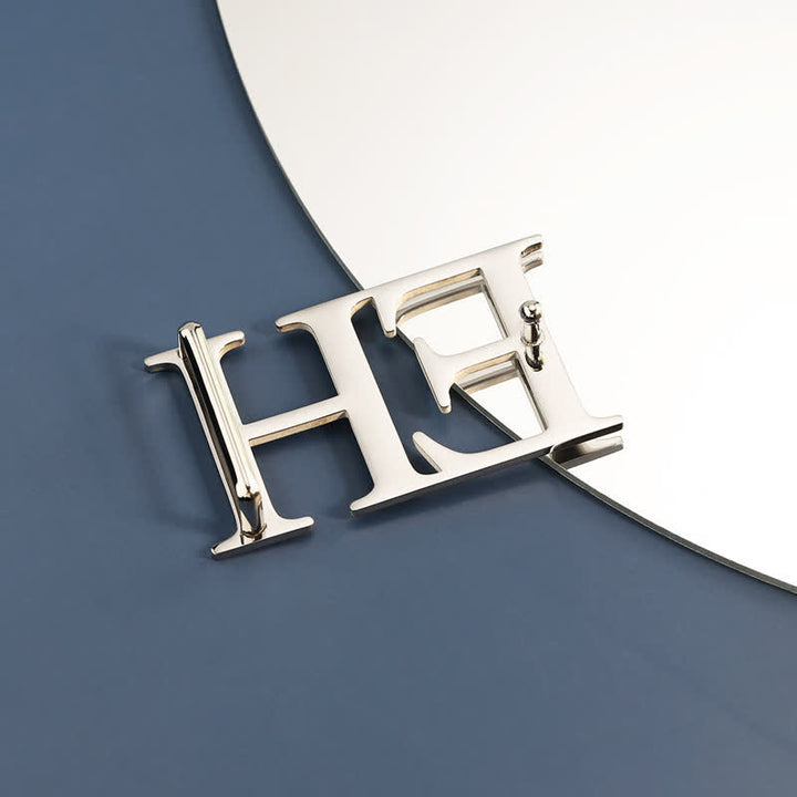 Benutzerdefinierte große Initialen Silber DIY Schnalle Ledergürtel