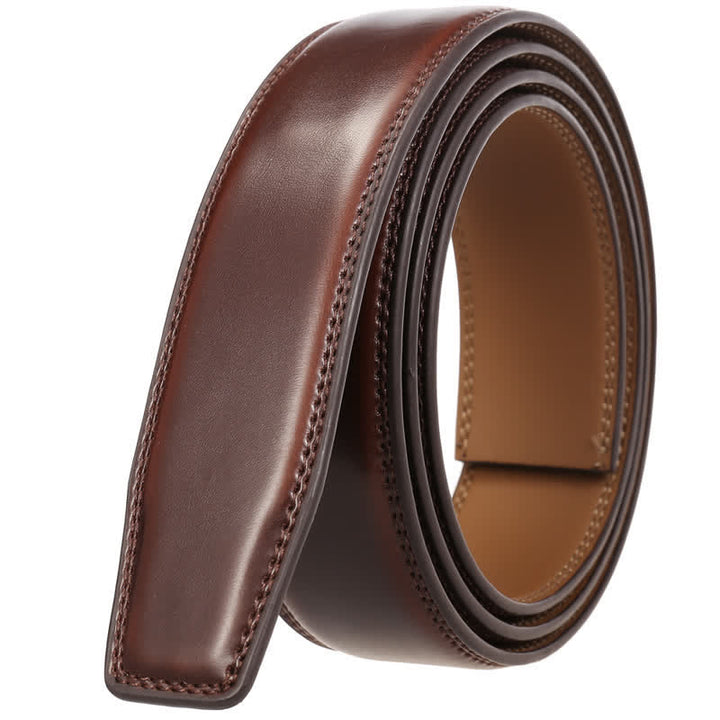Goldfarbene, personalisierte Geschenkidee, individueller DIY-Ledergürtel mit automatischer Schnalle - Gold-Custom - Brauner Gürtel - 46 - image 9