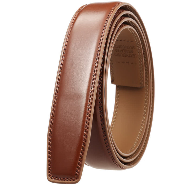 Schwarzer personalisierter Ledergürtel mit automatischer Schnalle - Kaffee-Custom - Gelblich-brauner Gürtel - 46 - image 10