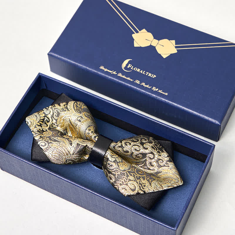 Herren-Palast Gold Paisley Spitzige Fliege
