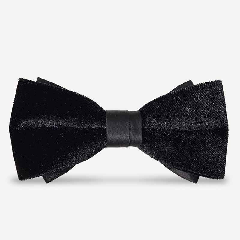 Edle schwarze Samtfliege für Hochzeit für Männer