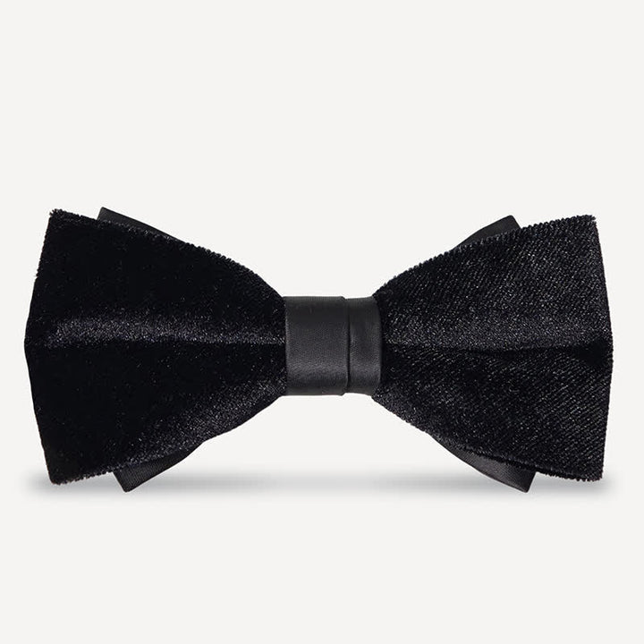 Edle schwarze Samtfliege für Hochzeit für Männer