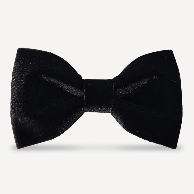 Edle schwarze Samtfliege für Hochzeit für Männer
