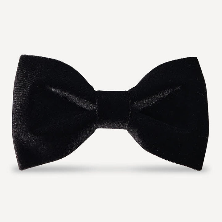 Edle schwarze Samtfliege für Hochzeit für Männer