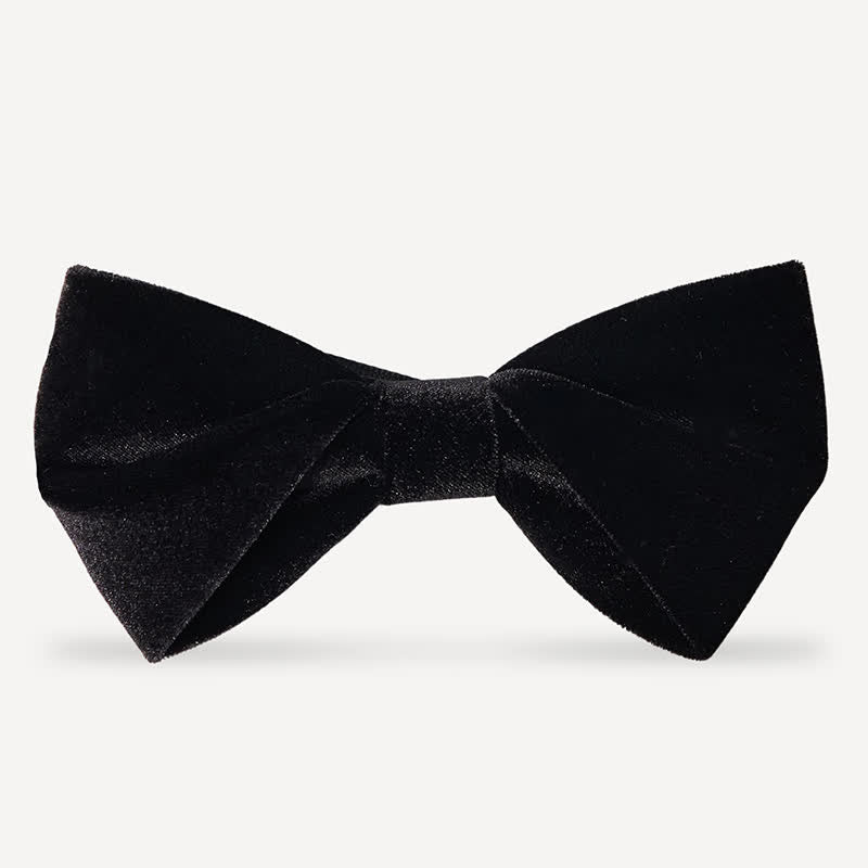 Edle schwarze Samtfliege für Hochzeit für Männer