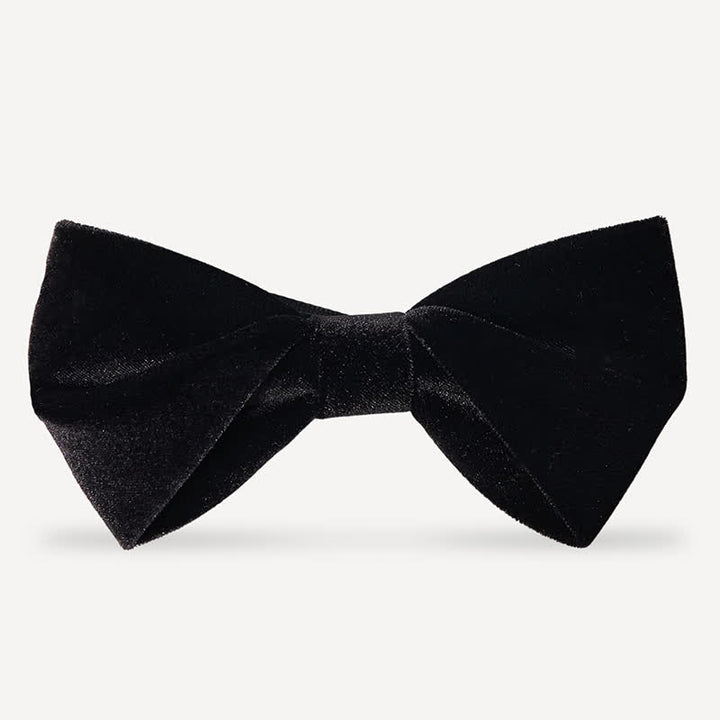 Edle schwarze Samtfliege für Hochzeit für Männer