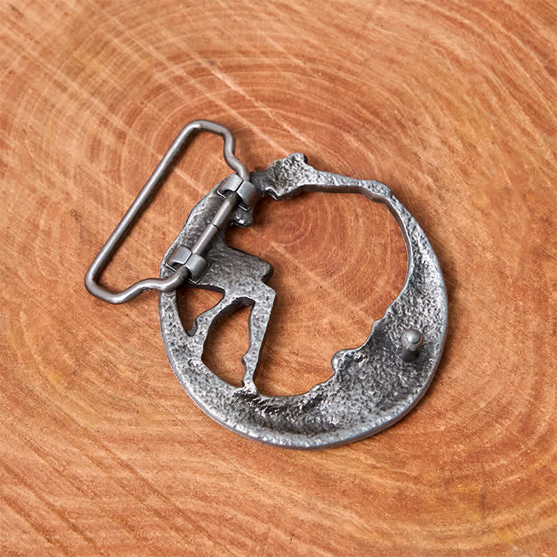 Herren DIY Neuheit Moon Lady Schnalle Ledergürtel