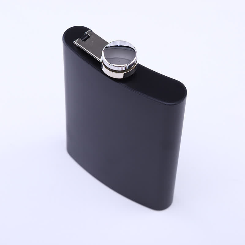 Benutzerdefiniertes 4-teiliges edles 8-oz-Geschenkset mit schwarzer Tasse und Flachmann
