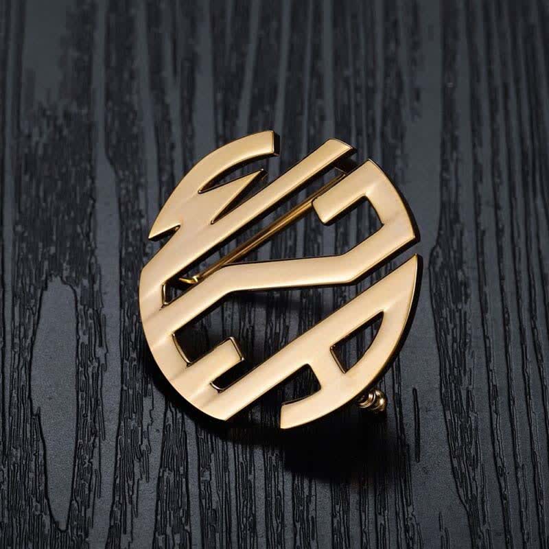 Rundes Monogramm Benutzerdefinierter Name 3 Buchstaben Initialen DIY Schnalle Ledergürtel
