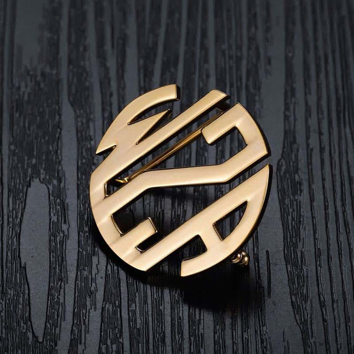 Rundes Monogramm Benutzerdefinierter Name 3 Buchstaben Initialen DIY Schnalle Ledergürtel