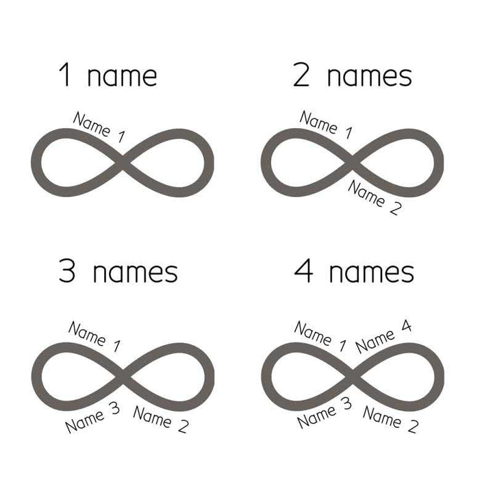 Infinity Note Ledergürtel mit individueller Namensschnalle