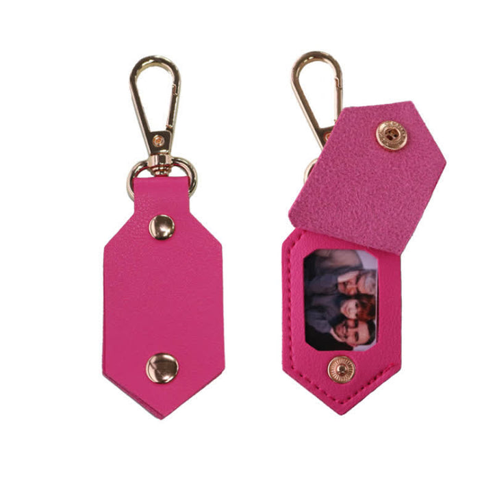 Personalisierter Foto-Schlüsselanhänger aus Leder zum Geburtstag, Jahrestag oder Partner