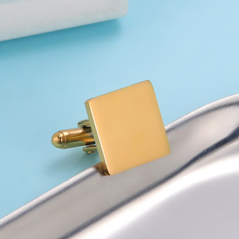 1 Paar Manschettenknöpfe mit Laser-Sonderbuchstaben, quadratisch, rund, Herzform - image 10