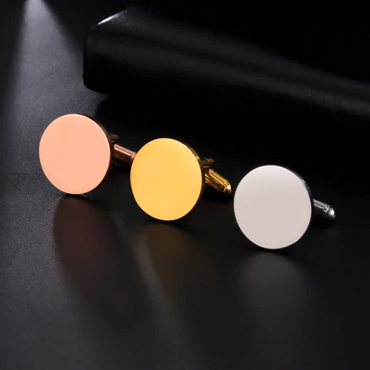 1 Paar Manschettenknöpfe mit Laser-Sonderbuchstaben, quadratisch, rund, Herzform - image 6