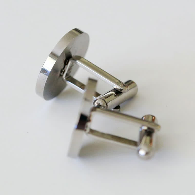 1 Paar lasergravierte, runde Anzug-Manschettenknöpfe - image 8