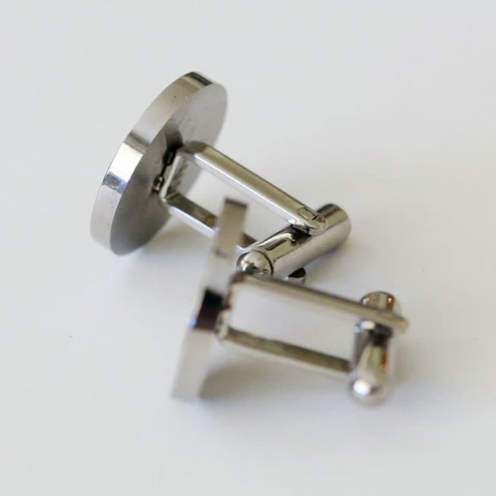 1 Paar lasergravierte, runde Anzug-Manschettenknöpfe - image 8