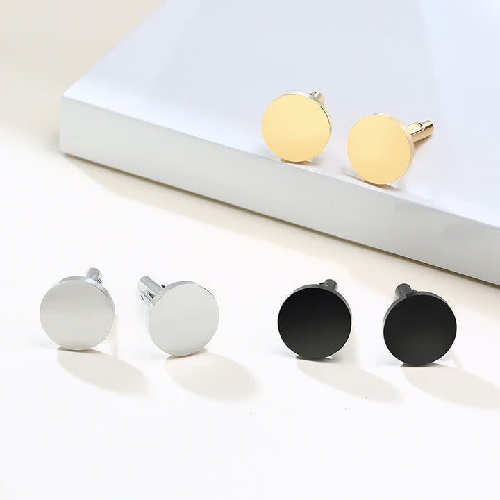 1 Paar lasergravierte, runde Anzug-Manschettenknöpfe - image 7