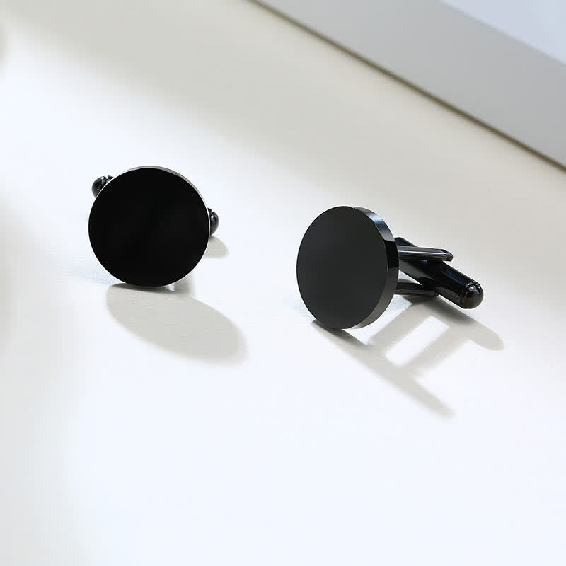 1 Paar lasergravierte, runde Anzug-Manschettenknöpfe - image 5