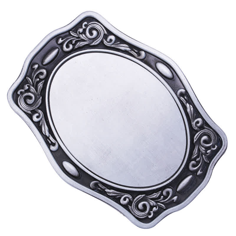Antiker silberner Ledergürtel mit individueller Monogramm-Namensschnalle