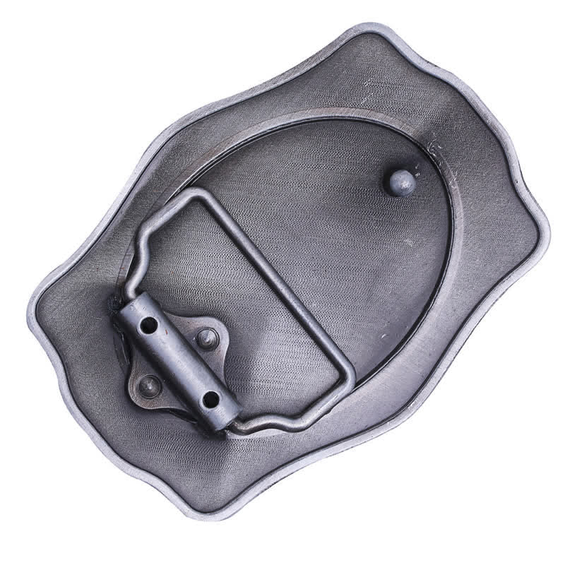 Antiker silberner Ledergürtel mit individueller Monogramm-Namensschnalle