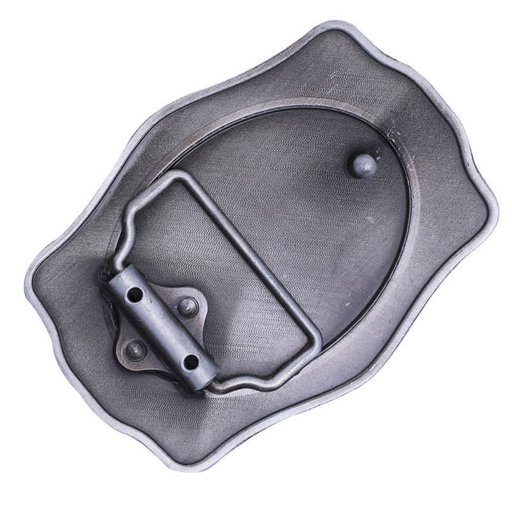 Antiker silberner Ledergürtel mit individueller Monogramm-Namensschnalle