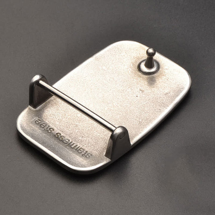 Einfacher Ledergürtel mit individueller Monogramm-Schnalle aus Edelstahl zum Selbermachen - image 6