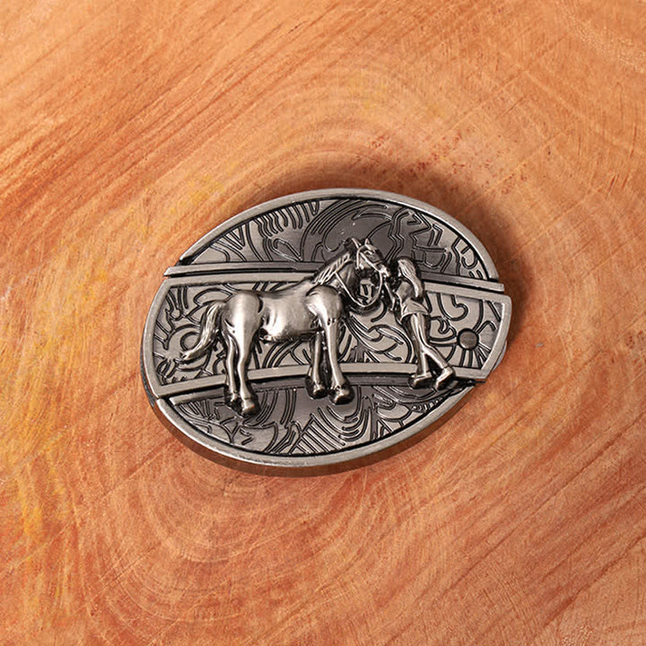 Herren DIY Cowgirl Verstecktes Klappmesser Ledergürtel - image 2