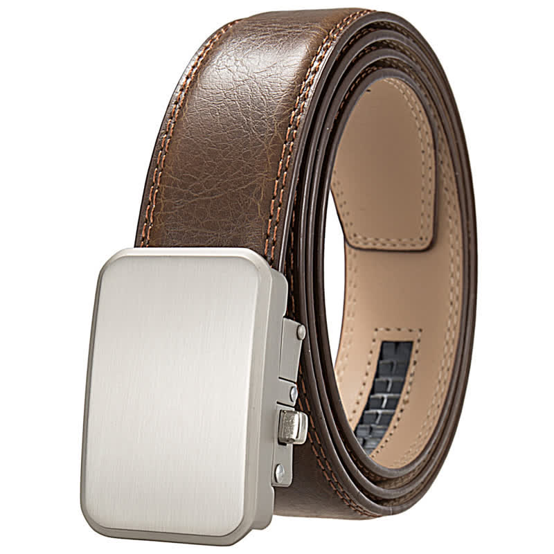 Benutzerdefinierter Name Monogramm Geschenkidee Automatische Schnalle Ledergürtel - Gelblich-Braun - 46 - image 12