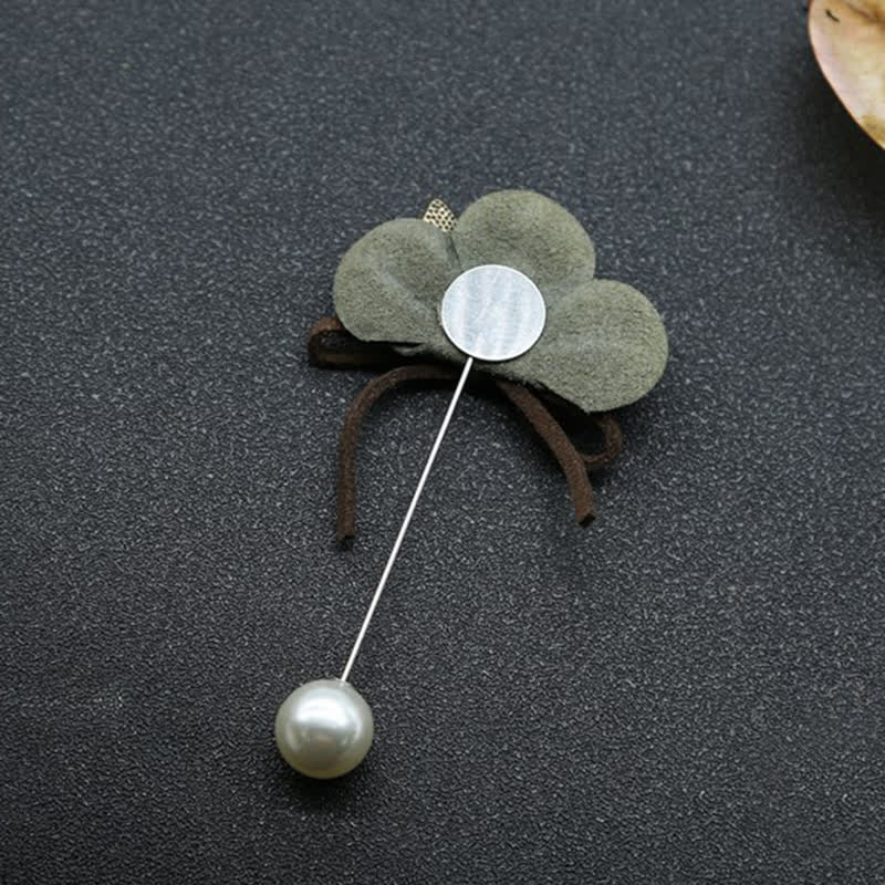 Dunkelgrüne Hochzeit Original Design Blume Tuch Brosche Anstecknadel