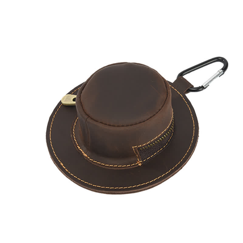 Western Cowboyhut Form Retro Münztasche aus Leder