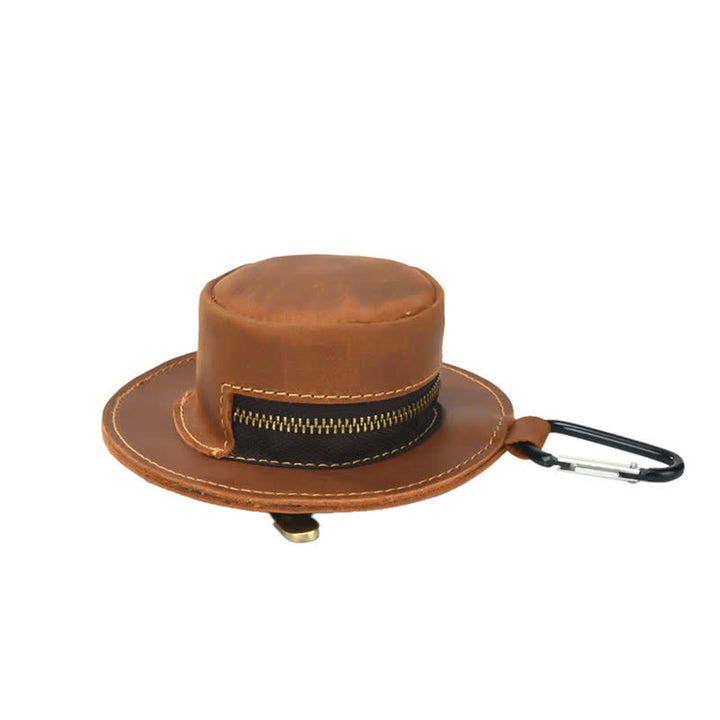 Western Cowboyhut Form Retro Münztasche aus Leder