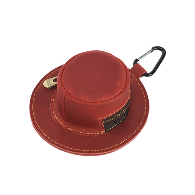 Western Cowboyhut Form Retro Münztasche aus Leder