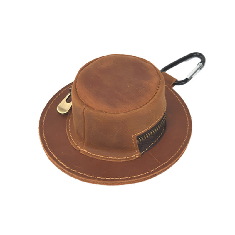 Western Cowboyhut Form Retro Münztasche aus Leder
