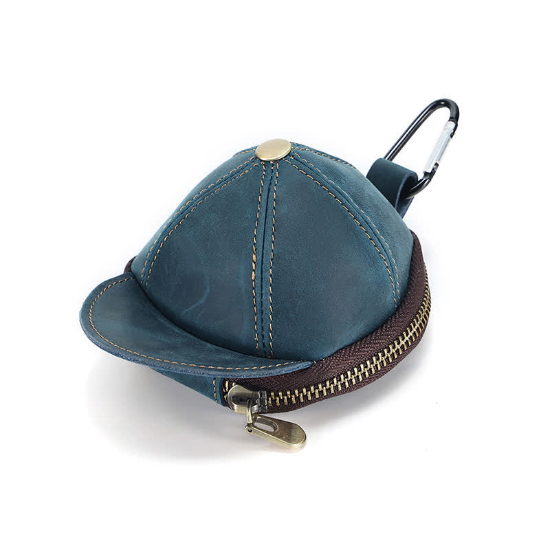 Kreative Münztasche aus Leder in Baseballmützenform