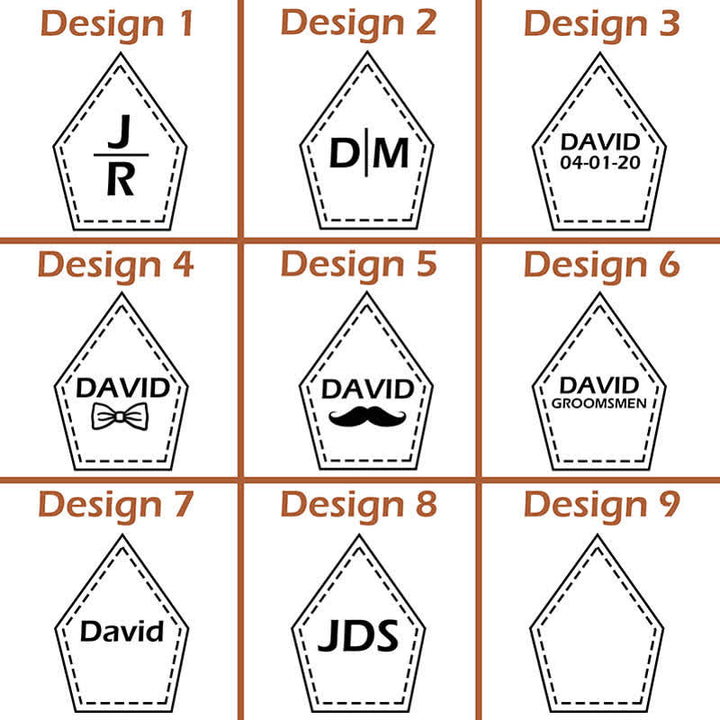 Benutzerdefiniertes Monogramm 2-teiliges Fliege-Set mit 3 verstellbaren Hosenträgern