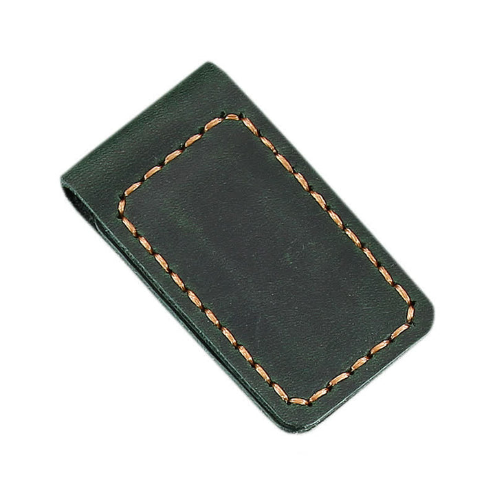 Personalisierter Name Hochzeitsgeschenkidee Leder magnetische Geldklammer - Dunkelgrün - image 9
