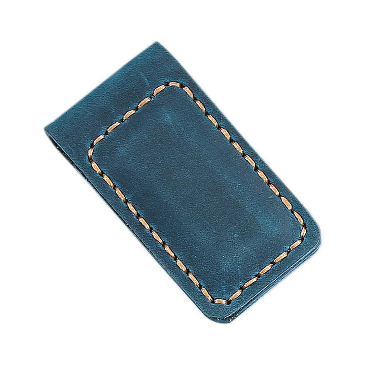 Personalisierter Name Hochzeitsgeschenkidee Leder magnetische Geldklammer - Blau - image 10