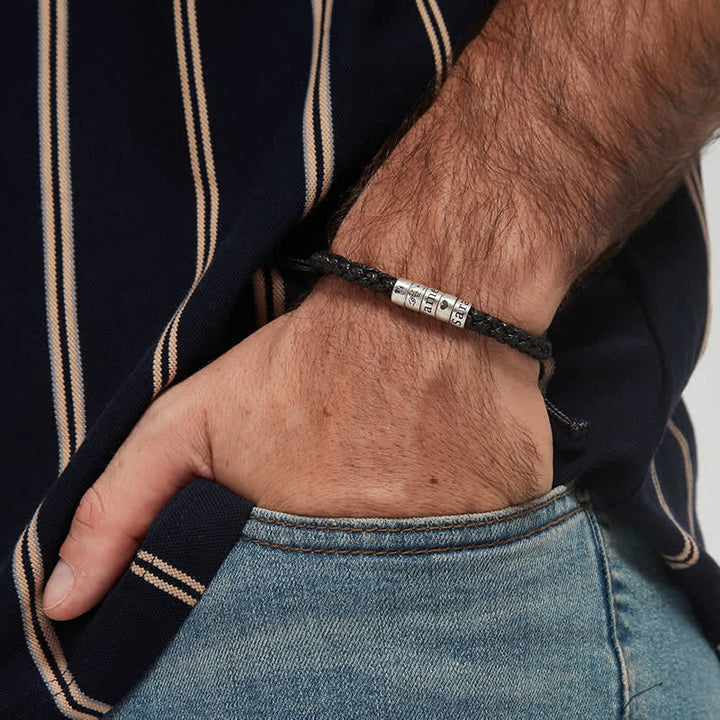 Benutzerdefinierte Perlen Personalisiertes Symbol Name Seil Armband