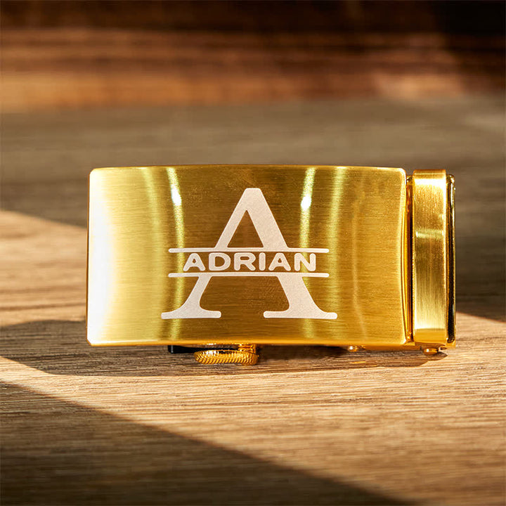 Goldfarbene, personalisierte Geschenkidee, individueller DIY-Ledergürtel mit automatischer Schnalle - Gold-Custom - Ohne Gürtel - Nicht im Lieferumfang enthaltener Gürtel - image 3