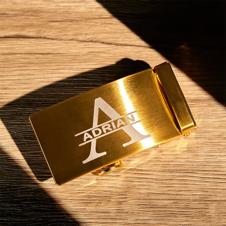 Goldfarbene, personalisierte Geschenkidee, individueller DIY-Ledergürtel mit automatischer Schnalle - image 6