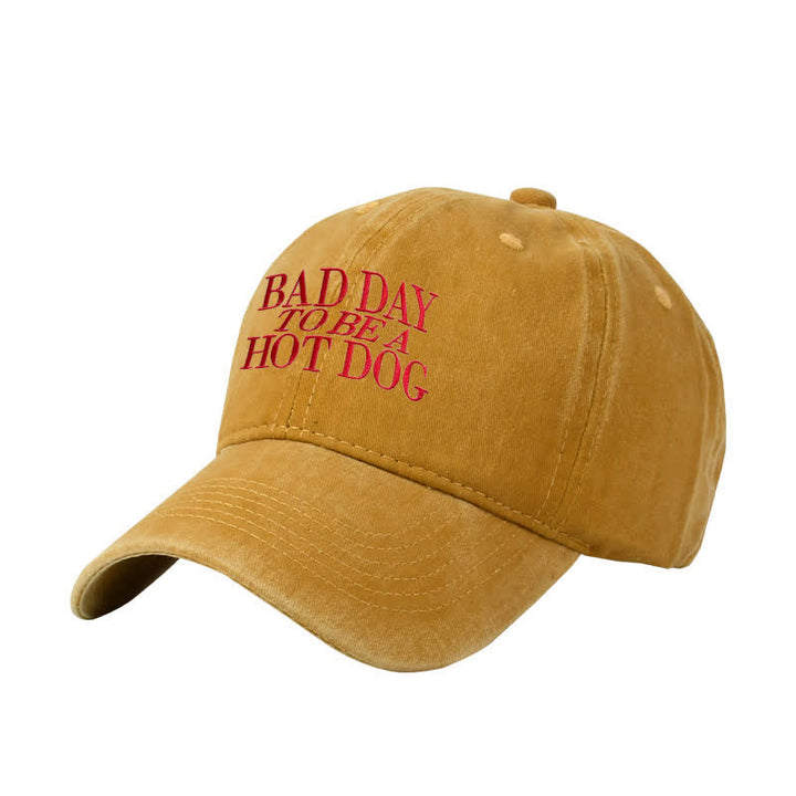 Baseballkappe mit Aufschrift „Bad Day To Be a Hot Dog“, verstellbar