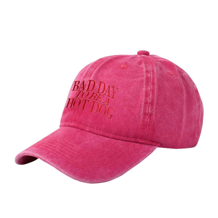 Baseballkappe mit Aufschrift „Bad Day To Be a Hot Dog“, verstellbar